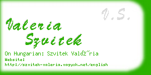 valeria szvitek business card